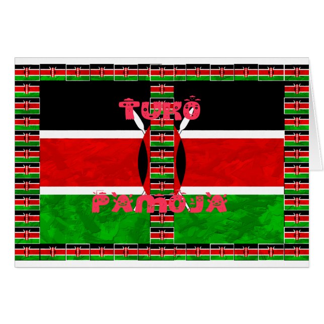 Kenyan Flag Unity: Tuko Pamoja Design (Front Horizontal)