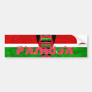 Kenyan Flag Unity: Tuko Pamoja Design Bumper Sticker