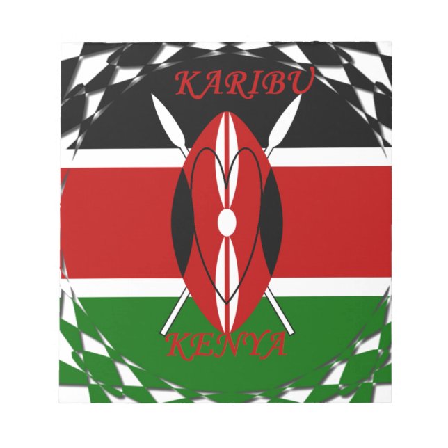 Kenyan Flag Unity: Tuko Pamoja Design Notepad (Front)