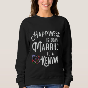 Kenyan Flag Wedding Rings Heart Marriage Kenya Sweatshirt