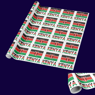 Kenyan Flag with Kenya Gift Wrapping Paper