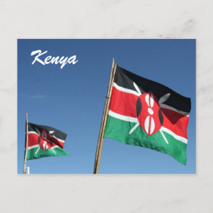 kenyan flags postcard