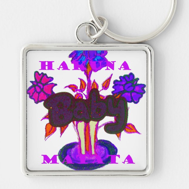 Kenyan Heart Art: I Love Kenya Key Ring (Front)