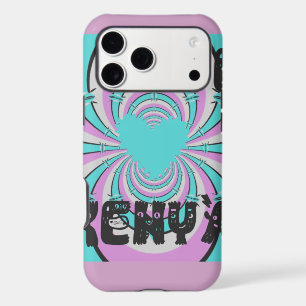 Kenyan Heart Art: I Love Kenya Purple Cyan Abstrac