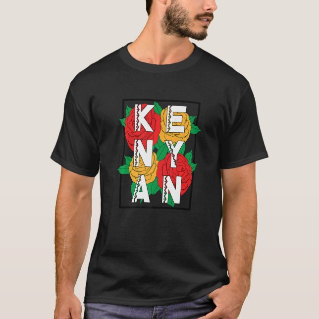 Kenyan Heritage Flower Traditional Cultural   T-Shirt (Front)
