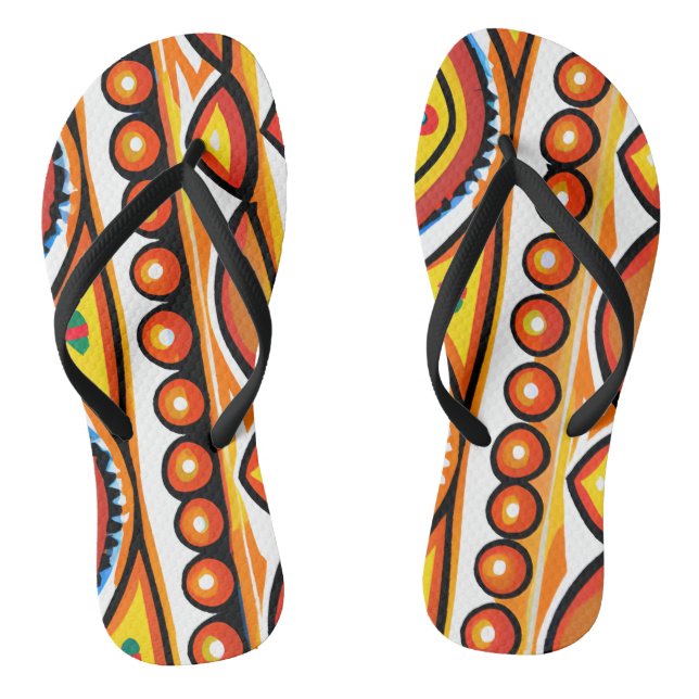 Kenyan-Inspired Colourful Pattern Flip Flop Sandal (Footbed)