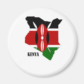 Kenyan Map and Flag Magnet