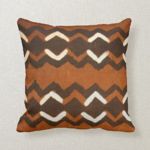 Kenyan Mud Cloth Pattern Pillow