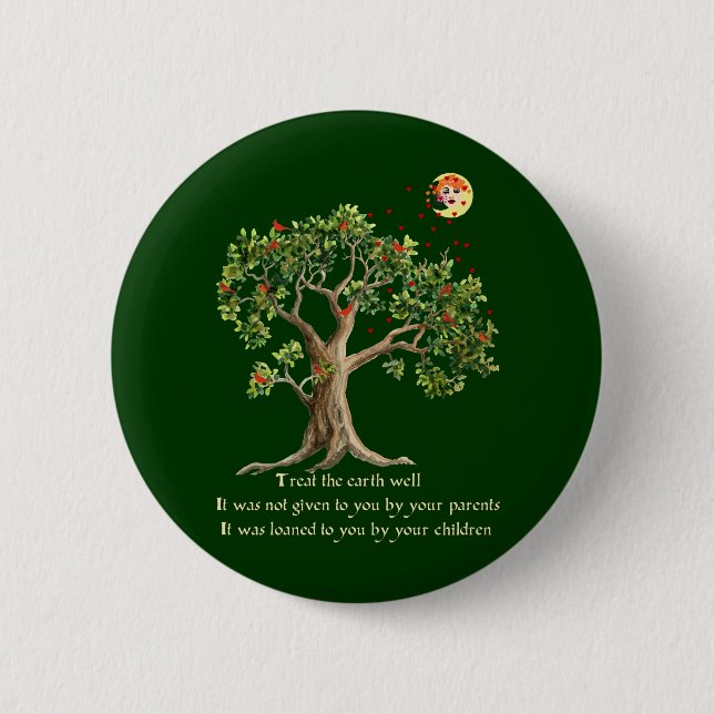Kenyan Nature Proverb 6 Cm Round Badge (Front)