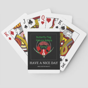Kenyan Shield Design: Butterfly Flag. Playing Cards