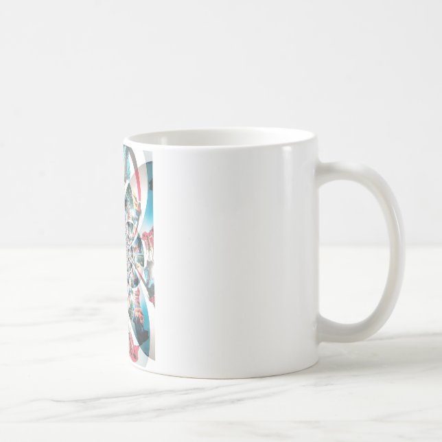 Kenyan Tapestry Kaleidoscope Art Print Coffee Mug (Right)