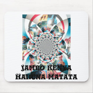Kenyan Tapestry Kaleidoscope Art Print Mouse Mat