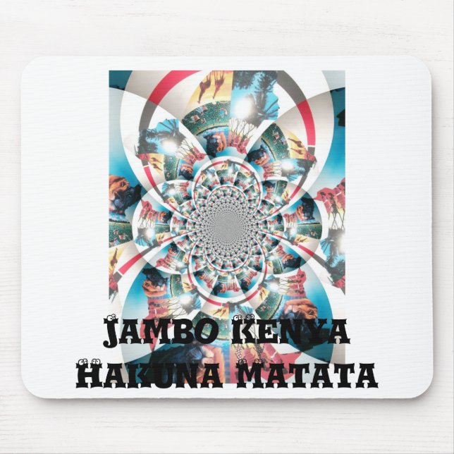 Kenyan Tapestry Kaleidoscope Art Print Mouse Mat (Front)