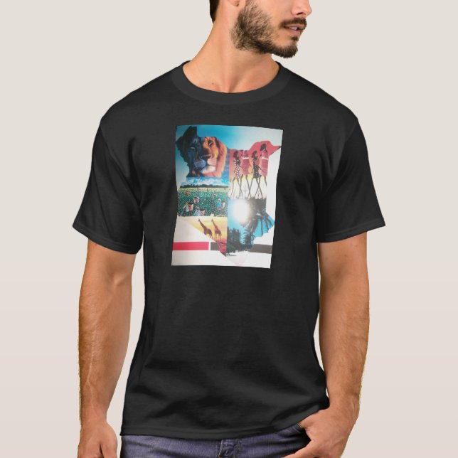 Kenyan Tapestry: Wildlife, Culture & Coastal Beach T-Shirt (Front)