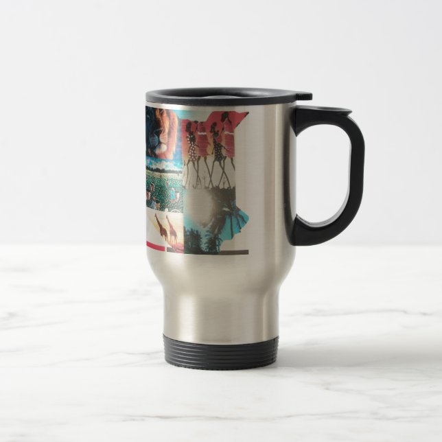 Kenyan Tapestry: Wildlife, Culture,& Coastal Beach Travel Mug (Right)