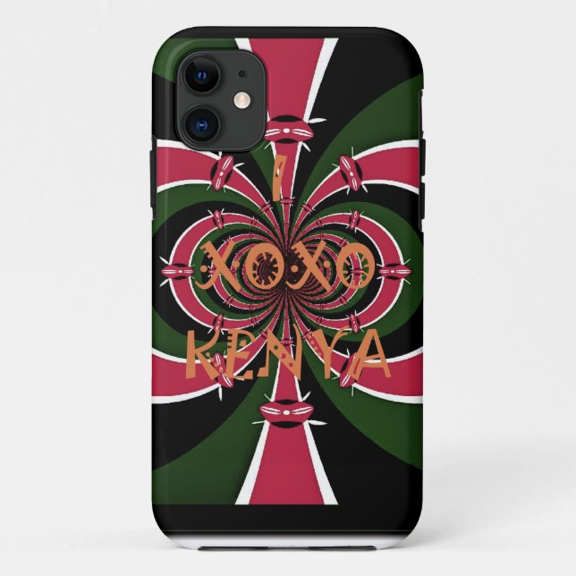 Kenyan Travel Gift – Hugs & Kisses Design Case-Mate iPhone Case (Back)