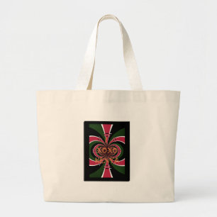 Kenyan Travel Gift – Hugs & Kisses Design Large Tote Bag