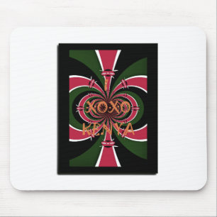 Kenyan Travel Gift – Hugs & Kisses Design Mouse Mat