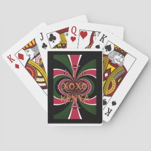 Kenyan Travel Gift – Hugs & Kisses Design Playing Cards