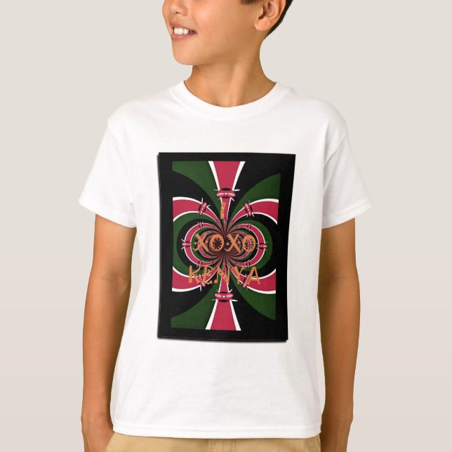 Kenyan Travel Gift – Hugs & Kisses Design T-Shirt (Front)
