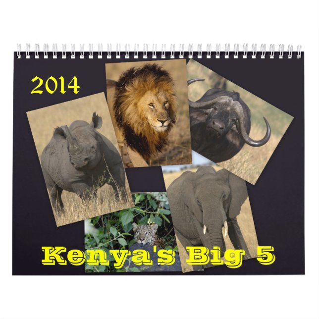 Kenya's Big 5 Calendar (Cover)