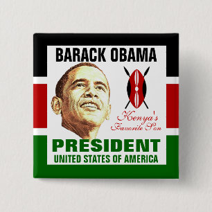 Kenya's Favourite Son 15 Cm Square Badge