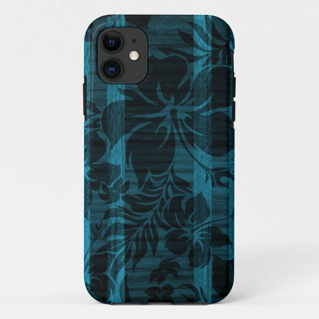 Keokea Beach Faux Wood Surfboard iPhone 5 Cases (Back)