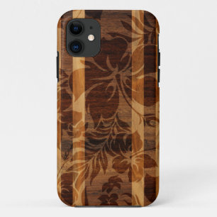 Keokea Beach Faux Wood Surfboard iPhone 5 Cases