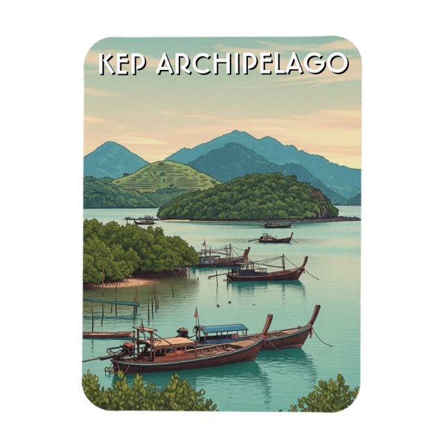 Kep Archipelago Cambodia Magnet (Vertical)