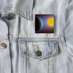 Kepler-10 Star System. 15 Cm Square Badge