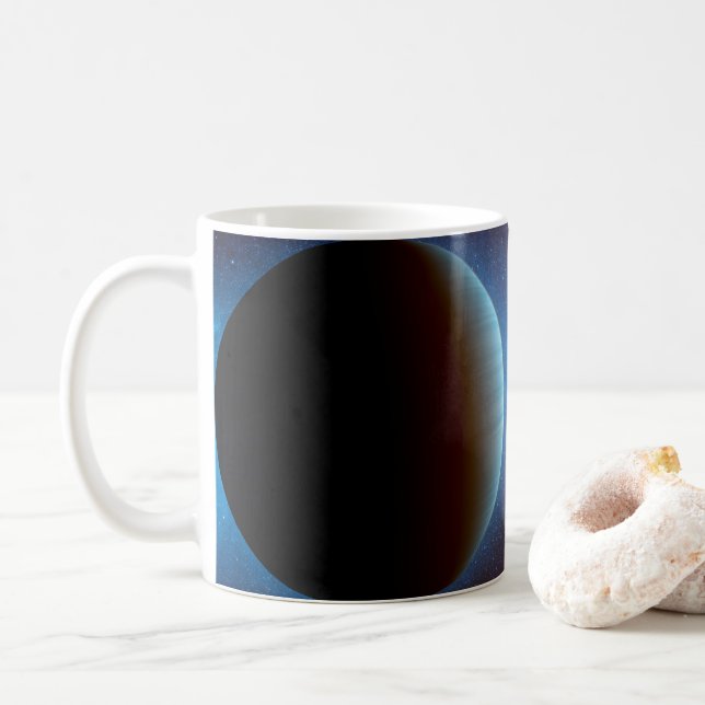 Kepler-10 Star System. Coffee Mug (With Donut)