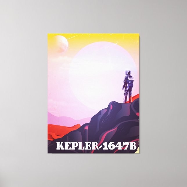 Kepler - 1647B travel poster Canvas Print (Front)