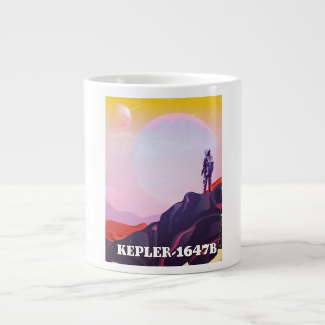 Kepler - 1647B travel poster Large Coffee Mug (Front)