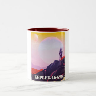Kepler - 1647B travel poster Two-Tone Coffee Mug