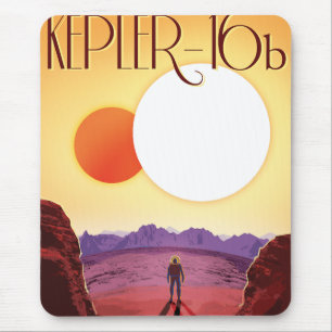 Kepler-16b: Binary Solar Sunset Fine Art Space Mouse Mat