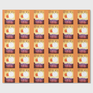 Kepler-16b: Binary Solar Sunset Fine Art Space Wrapping Paper