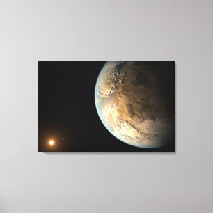 Kepler-186f Orbiting A Distant Star. Canvas Print