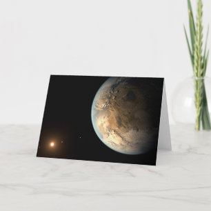Kepler-186f Orbiting A Distant Star. Card