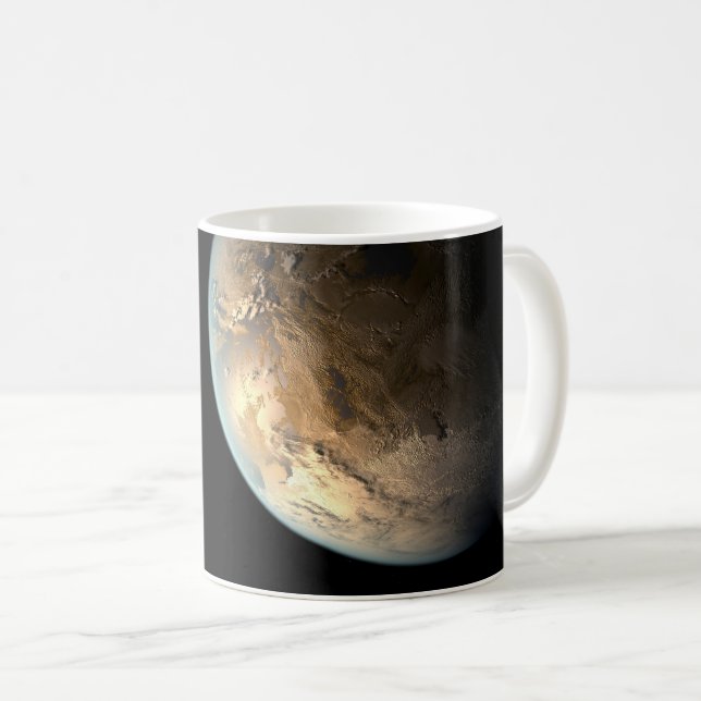 Kepler-186f Orbiting A Distant Star. Coffee Mug (Front Right)