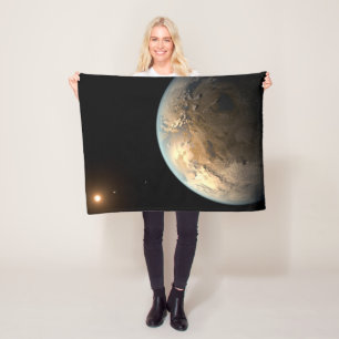 Kepler-186f Orbiting A Distant Star. Fleece Blanket