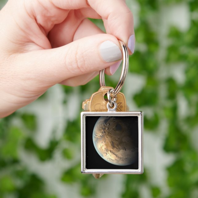Kepler-186f Orbiting A Distant Star. Key Ring (Hand)