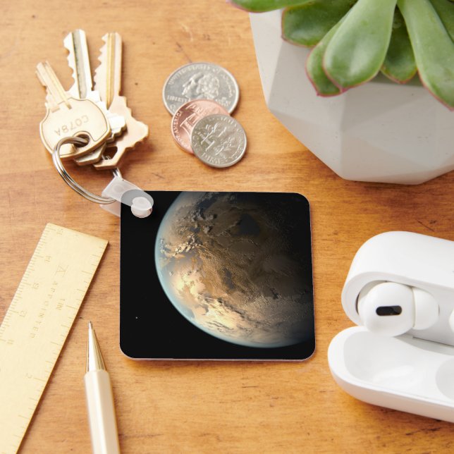 Kepler-186f Orbiting A Distant Star. Key Ring (Desk)