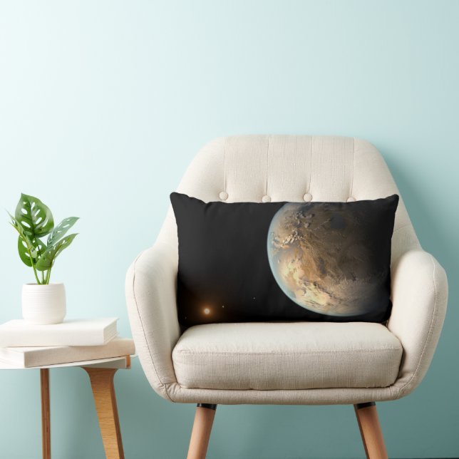 Kepler-186f Orbiting A Distant Star. Lumbar Cushion (Chair)