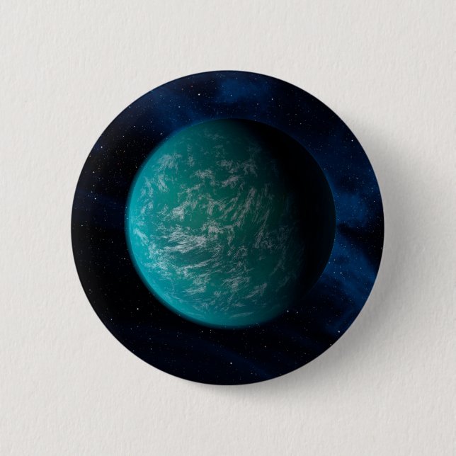 Kepler 22b, An Extrasolar Planet. 6 Cm Round Badge (Front)