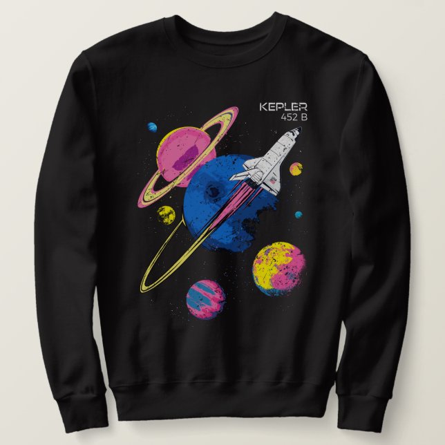Kepler 452B Space Mission Sweatshirt (Design Front)