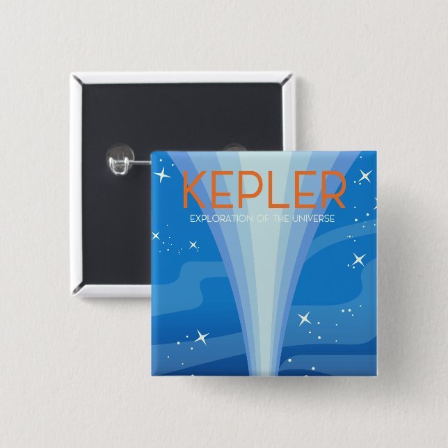 Kepler - Exploration of the Universe 15 Cm Square Badge (Front & Back)