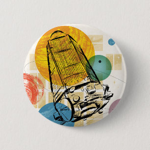 Kepler Space Telescope Poster. 6 Cm Round Badge