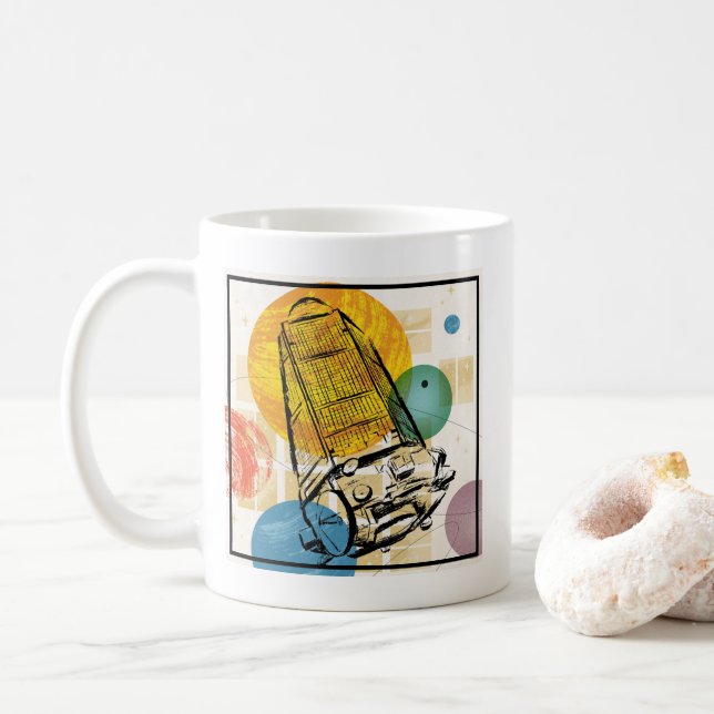 Kepler Space Telescope Poster. Coffee Mug (With Donut)