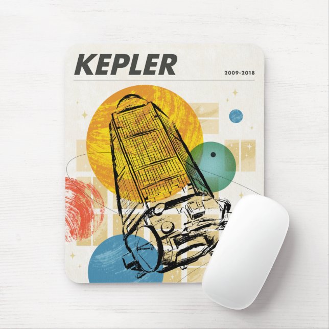 Kepler Space Telescope Poster. Mouse Mat (With Mouse)