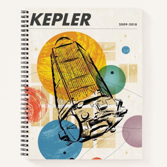 Kepler Space Telescope Poster. Notebook (Front)
